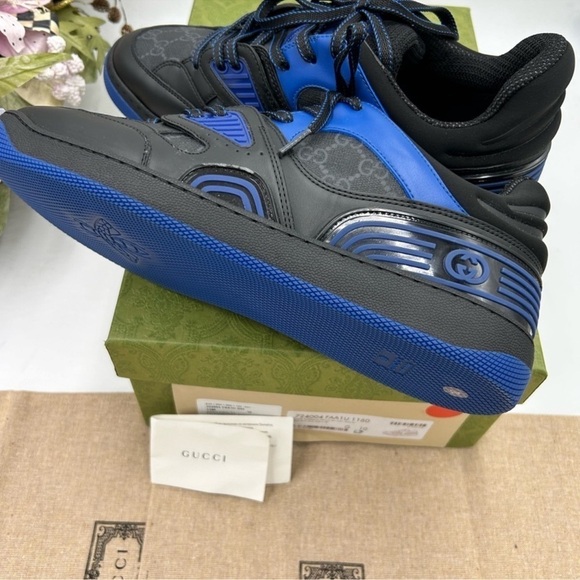 Gucci Black and Blue Men's Sneakers - Picture 7 of 11